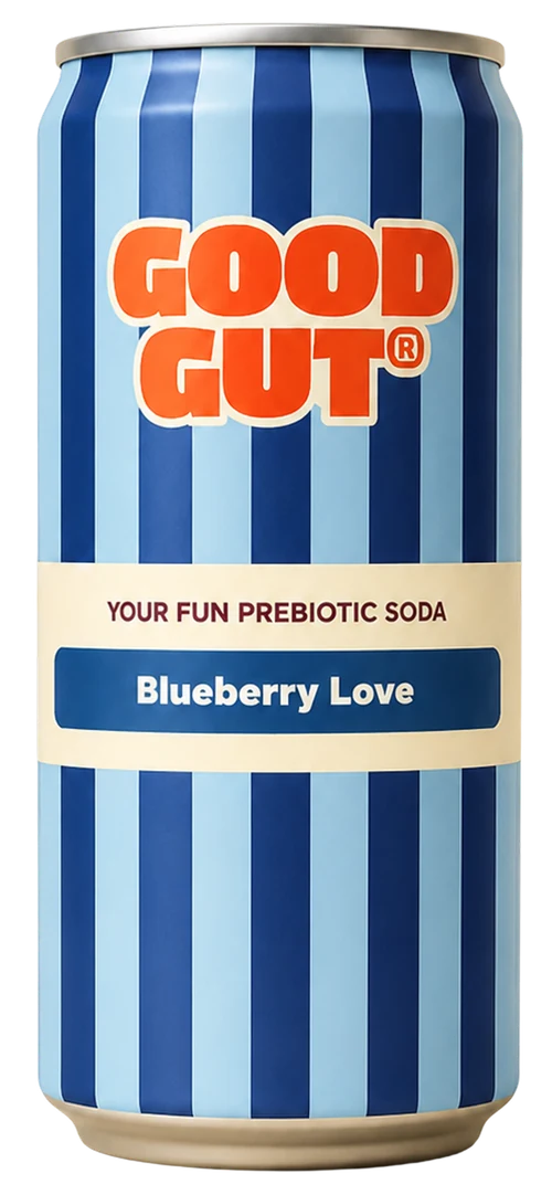 Blueberry Love — Good Gut prebiotic soda can