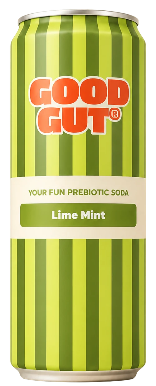 Lime Mint — Good Gut prebiotic soda can