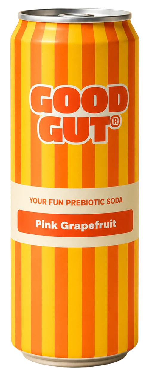 Pink Grapefruit — Good Gut prebiotic soda can